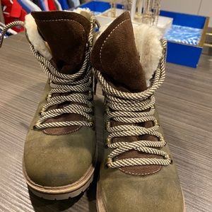 Hunter green fall boots